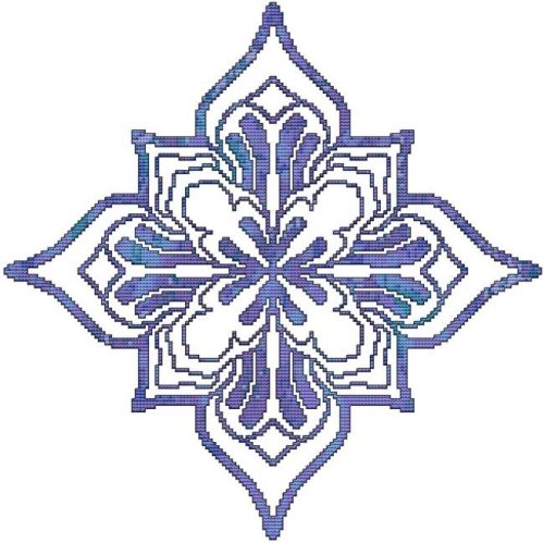 (image for) Blue Decorative Quilt Block 04